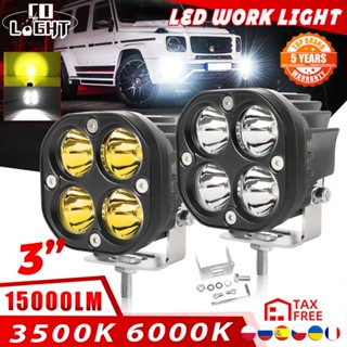 CO LIGHT 3&amp;quot; Led Work Lights for Cars Motorcycle Led Bar Fog Lights 15000LM Spotlight DRL Pod Lamps for Auto 4x4 Off