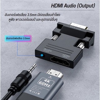 แปลงสัญญาณ HDMI ไป VGA พร้อมเสียง