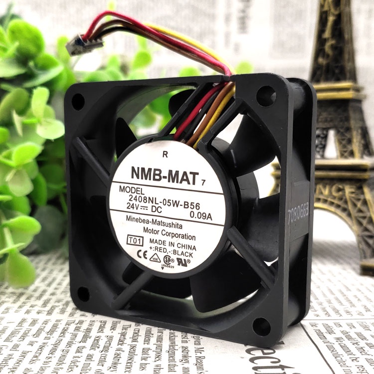 YTH 2408NL-05W-B56 6020 24V 0.09A 6CM 4WIRES INVERTER FAN