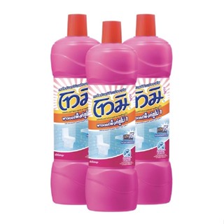 น้ำยาล้างห้องน้ำโทมิ พาวเวอร์พิ้งค์ซูโม่ 850 มล. สีชมพู แพ็ก3