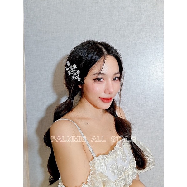🌼 กิ๊บติดผมเพชร เป็นกิ๊บปากเป็ด ดาวพลุเป็นแบบกิ่งไม้ สีเงิน ใส่ 2 ข้างก็สวยจ้า