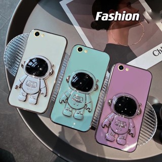 เคสนิ่ม ลายนักบินอวกาศ 3D พร้อมขาตั้ง หรูหรา สําหรับ Vivo Y66 Y67 Y71 Y83 V7 Plus S1 Pro