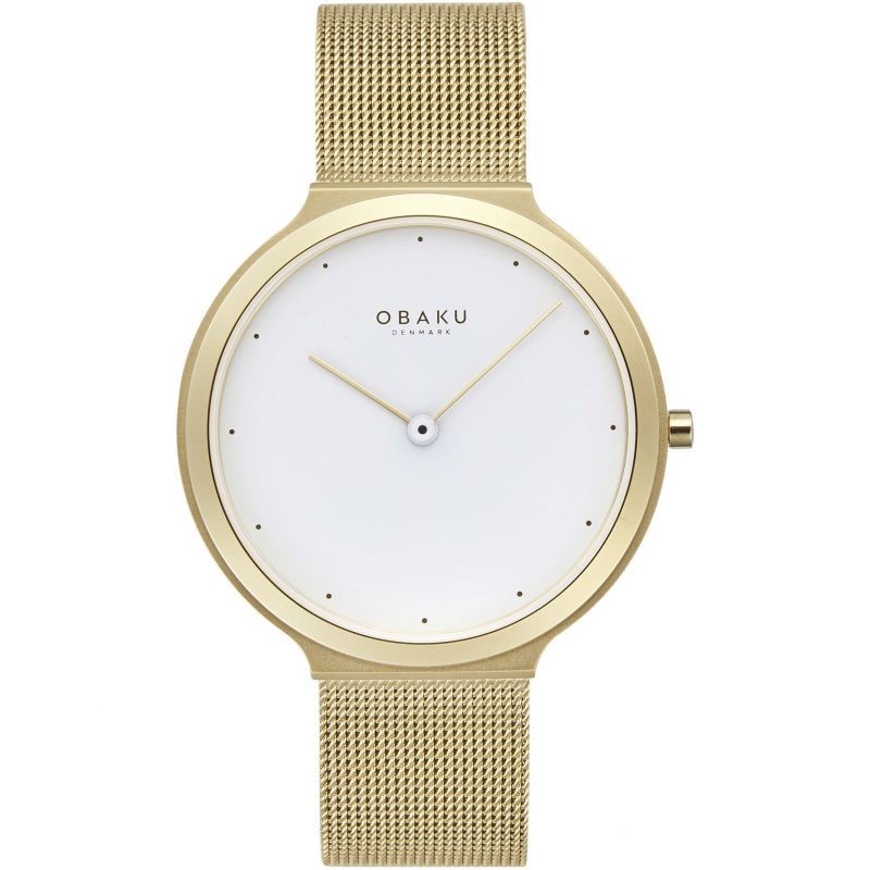 Obaku (โอบากุ) นาฬิกาผู้หญิง Satin Lille ระบบควอตซ์ สายถักสเตนเลสสตีล ขนาดตัวเรือน 36 มม.