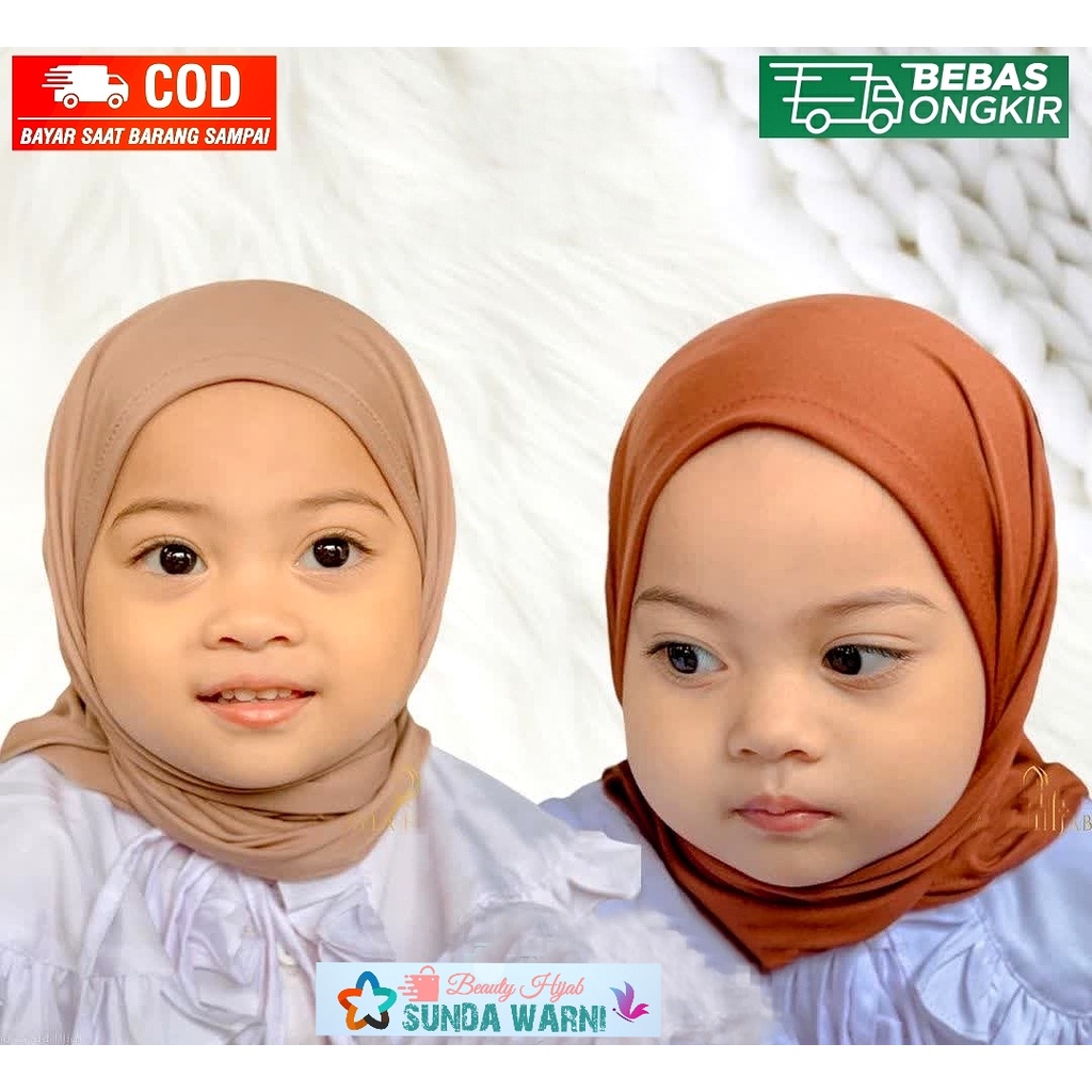 Sunda Warni - Camelia Jersey Childrens instant Pashmina Hijab - Childrens Hijab -/ ผ้าคลุมศีรษะ Khimar Bergo ทันทีสบาย / Kenan host- Urwah Al Bariqi