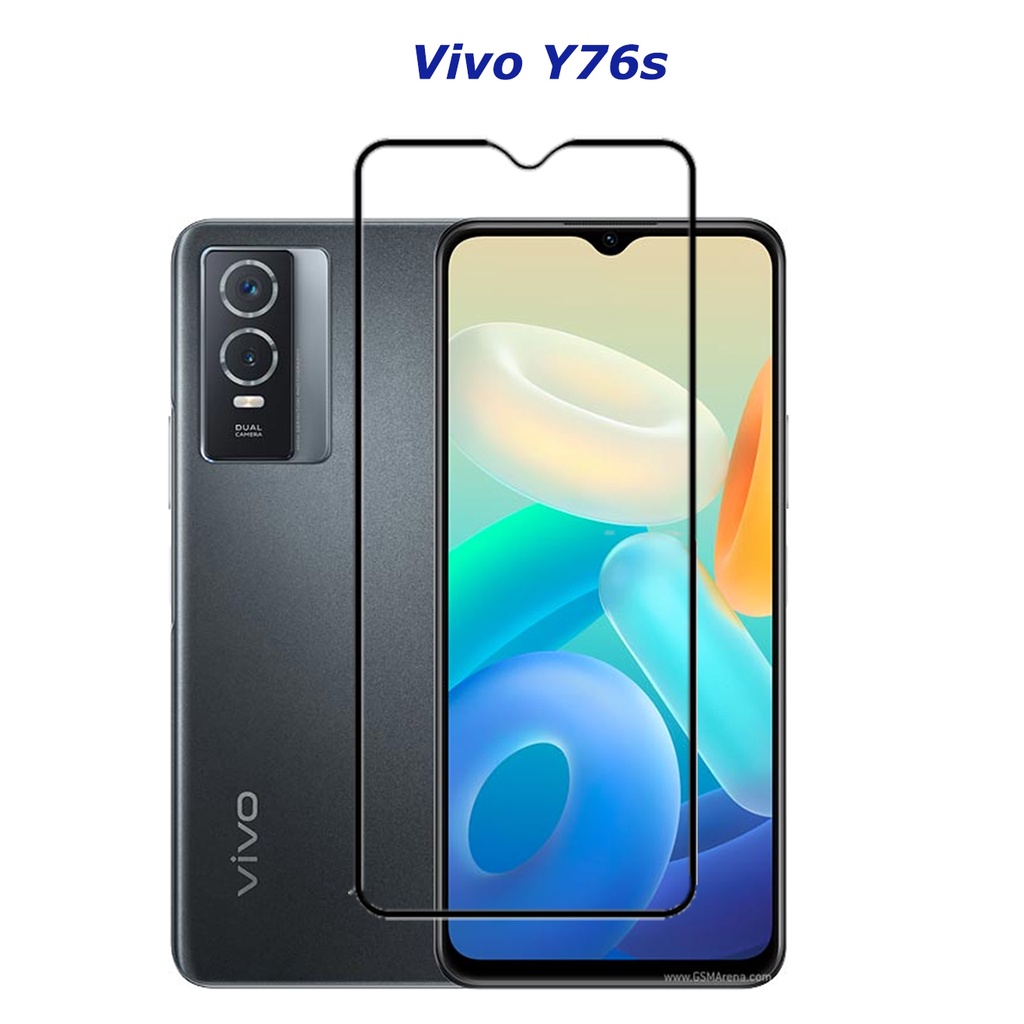 กระจกนิรภัย Vivo Y76s Full Cover Full Screen Protector Anti-Scratch