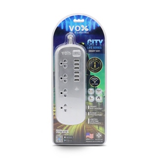 Tuya Vox สมาร์ทปลั๊กพ่วง Wi-Fi เปิดปิด ตั้งเวลา วัดพลังงานนอกบ้านผ่านแอป สั่งงานด้วยเสียง Google Home/Alexa Smart Str...