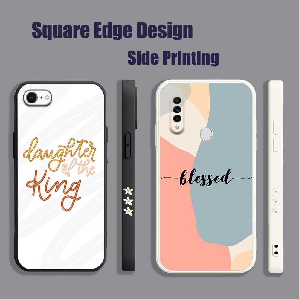 Bible verse Scripture FQM08 สําหรับ OPPO A12 A3S A5S A5 A7 A15 A15S A16 A16S A12E เคสโทรศัพท์ขอบสี่เ