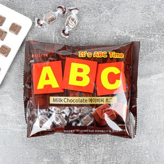 พร้อมส่ง 롯데제과 abc초콜릿 ล็อดเต้ ช็อคโกเเล็ตนม Lotte ABC Milk Chocolate 65g.