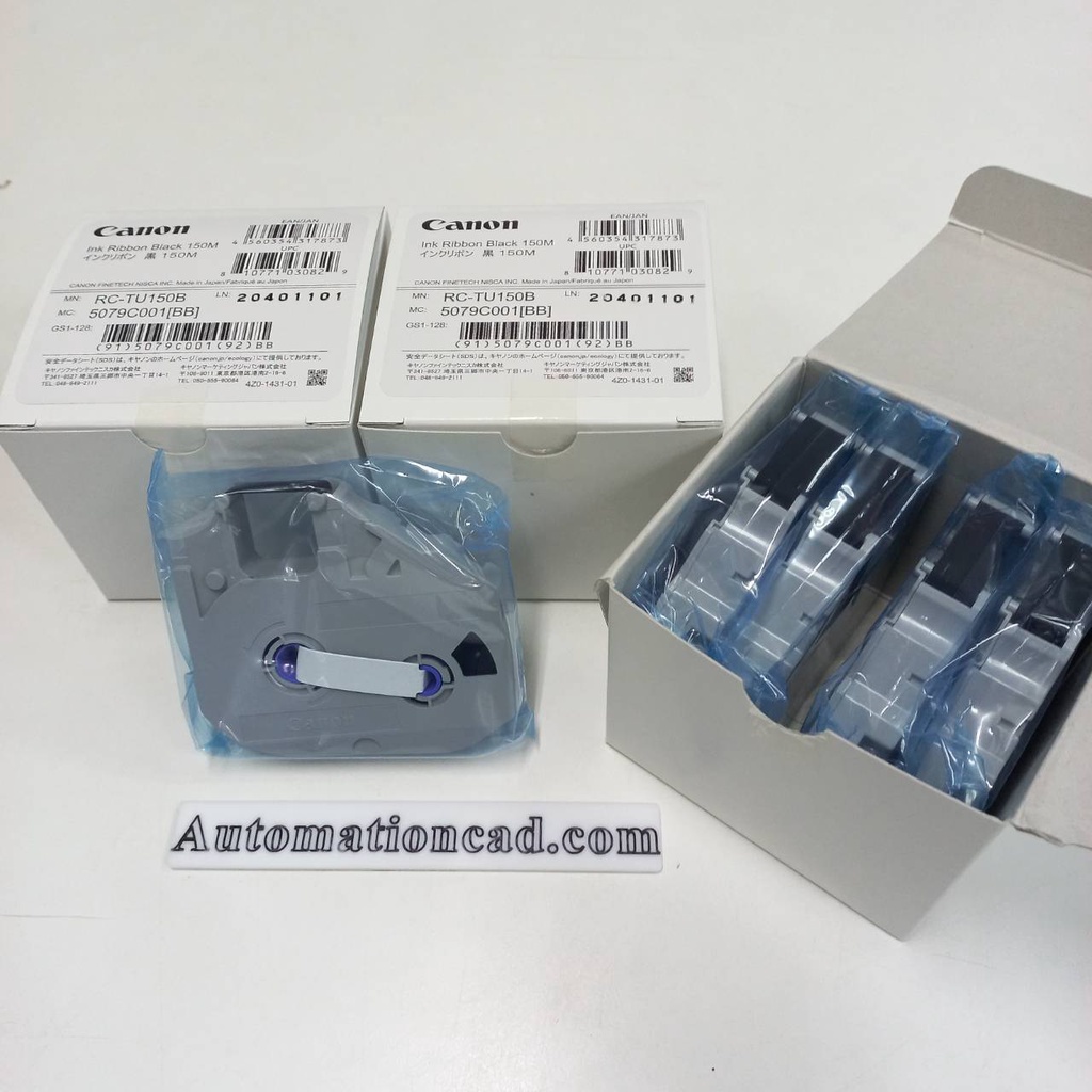 ตลับหมึก RC-TU150B CANON ของแท้ MK3000 MK5000 เครื่องพิมพ์ปลอกสายไฟ มาร์คสายไฟ ผ้าหมึก ออกบิลแวทได้