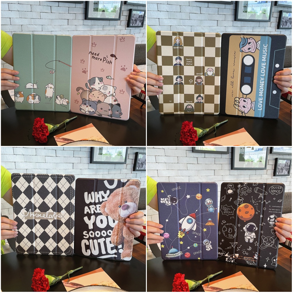 เคสไอแพด เคสหลังใส พร้อมช่องใส่ปากกา Air4 Air5 10.9 Gen7 gen8 gen9 ไอแพด10.2 Air3 pro10.5 Pro11 Air2 9.7เคสลายรูปการ์ตูน - รูปที่ 6