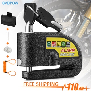 Gadpow อุปกรณ์ล็อคดิสก์เบรก กันน้ํา กันขโมย เสียงดัง 110db สําหรับรถจักรยานยนต์ สกูตเตอร์