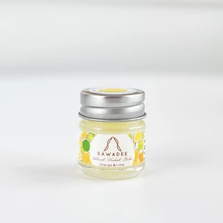 SAWADEE Orange&Lime Aroma Balm 8 g อโรม่าบาล์มกลิ่นส้มและมะนาวสกัดแท้ขนาด 8 กรัม ซึมง่ายไม่เหนอะหนะ สูตรเย็น ใช้ดมและทา