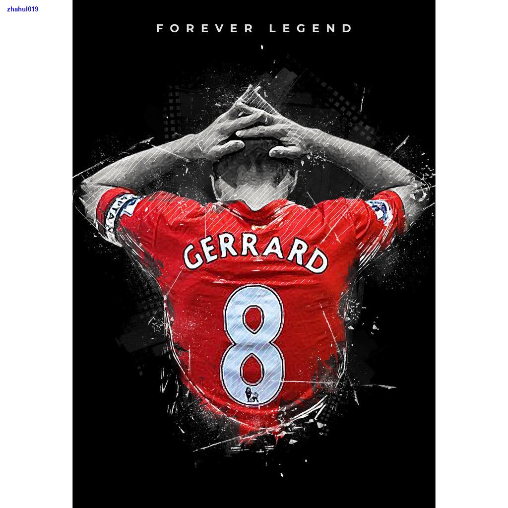 ผมตรงจุดSteven Gerrard สตีเวน เจอร์ราร์ด Liverpool ลิเวอร์พูล The Kop YNWA โปสเตอร์ Poster รูปภาพ ฟุตบอล Football ภาพติด