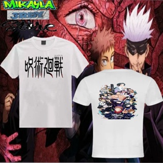 เสื้อแฟชั่นผญ sexy - Jujutsu Kaisen อะนิเมะด้านหน้าและด้านหลัง (A3) เสื้อยืด Unisex ใช้ได้สําหรับเด