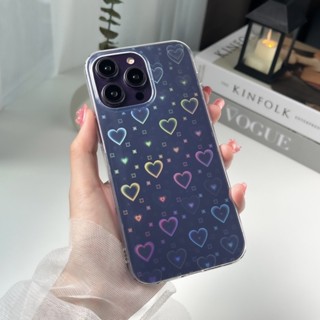 [i14] 🍭พร้อมส่งในไทย เคสสำหรับ iPhone Case เคสไอโฟน โฮโลแกรมหัวใจรุ้ง ผีเสื้อ🦋 hologram เคสโฮโลแกรม ,14,14Pro,14Promax