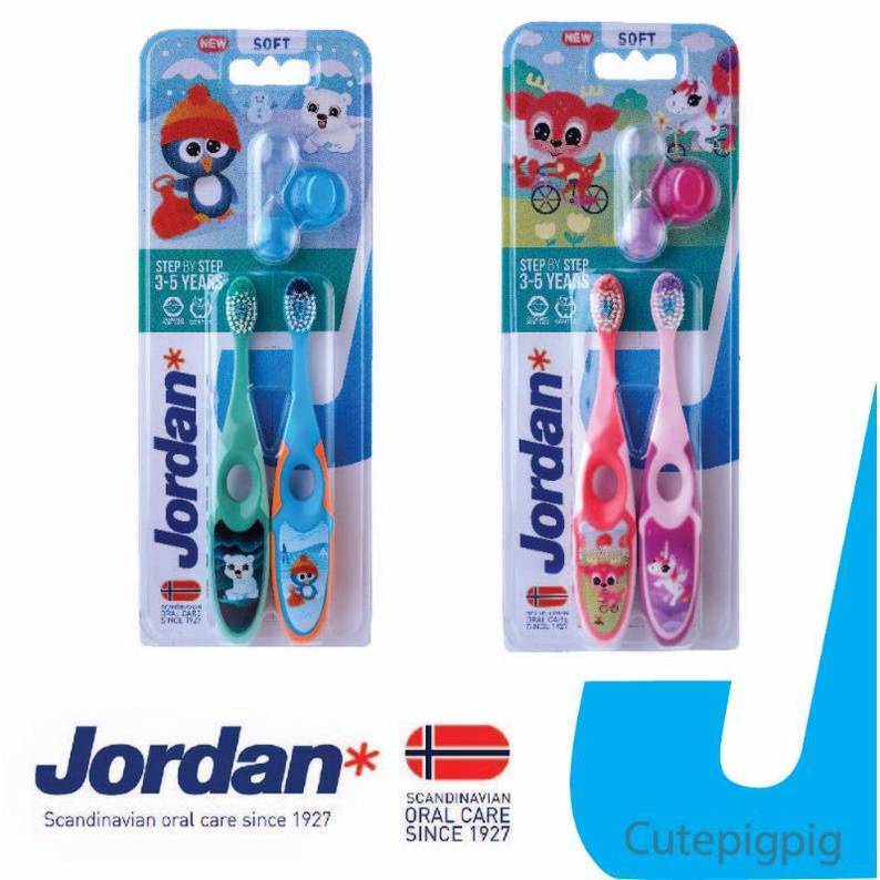 แปรงสีฟันเด็ก Jordan step2 อายุ 3-5 ปี multipack แปรงสีฟันเด็กจอร์แดน  จอแดนรวย