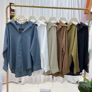 【W32】WanWan Basic shirt สไตล์เกาหลี ดีเทล กระดุมหน้า งานผ้า cotton เกาหลีอย่าดี ผ้าใส่สบายผิว รีดง่าย #แมทช์ง่าย ใส่ได้ท