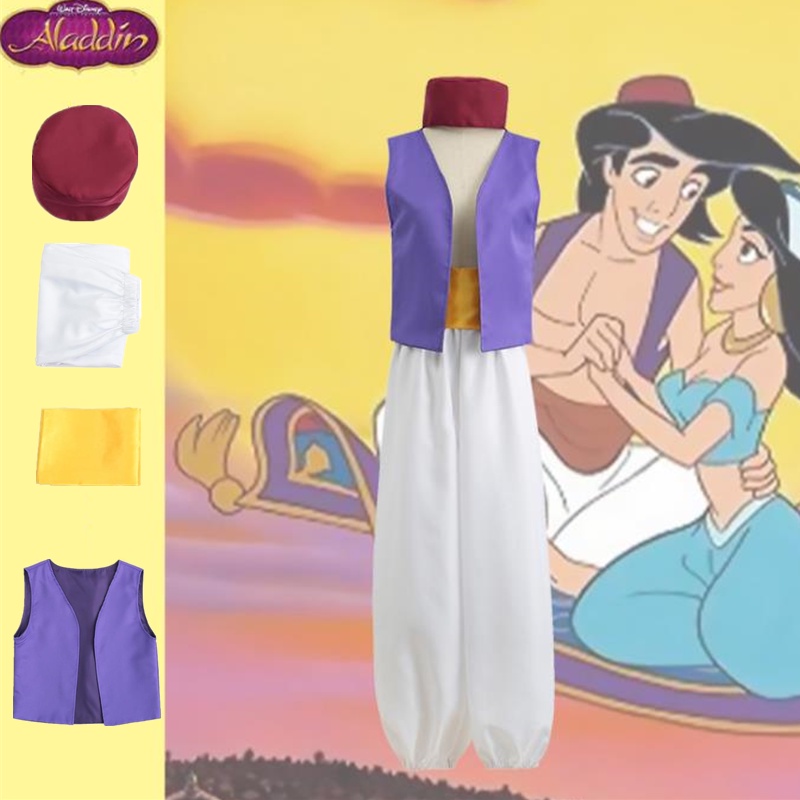 cosplay ชุด Halloween Adult Fantasy Mythical Prince Aladdin One Thousand and One Nights Anime Cosplay Full Costume, Part #1