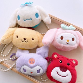 Yb2 กระเป๋าสตางค์ ผ้ากํามะหยี่ขนนิ่ม ลายการ์ตูน Sanrio mymelody Kuromi Cinnamon Pompom Purin Lotso น่ารัก ความจุขนาดใหญ่ สําหรับผู้หญิง BY2