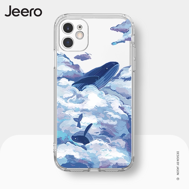 Jeero เคสไอโฟน เคสซิลิโคนนุ่มกันกระแทกใสการ์ตูนน่ารักตลก เคสโทรศัพท์ Compatible for iPhone 14 13 12 11 Pro Max SE 2020 X XR XS 8 7 Plus พลัส HFE1476