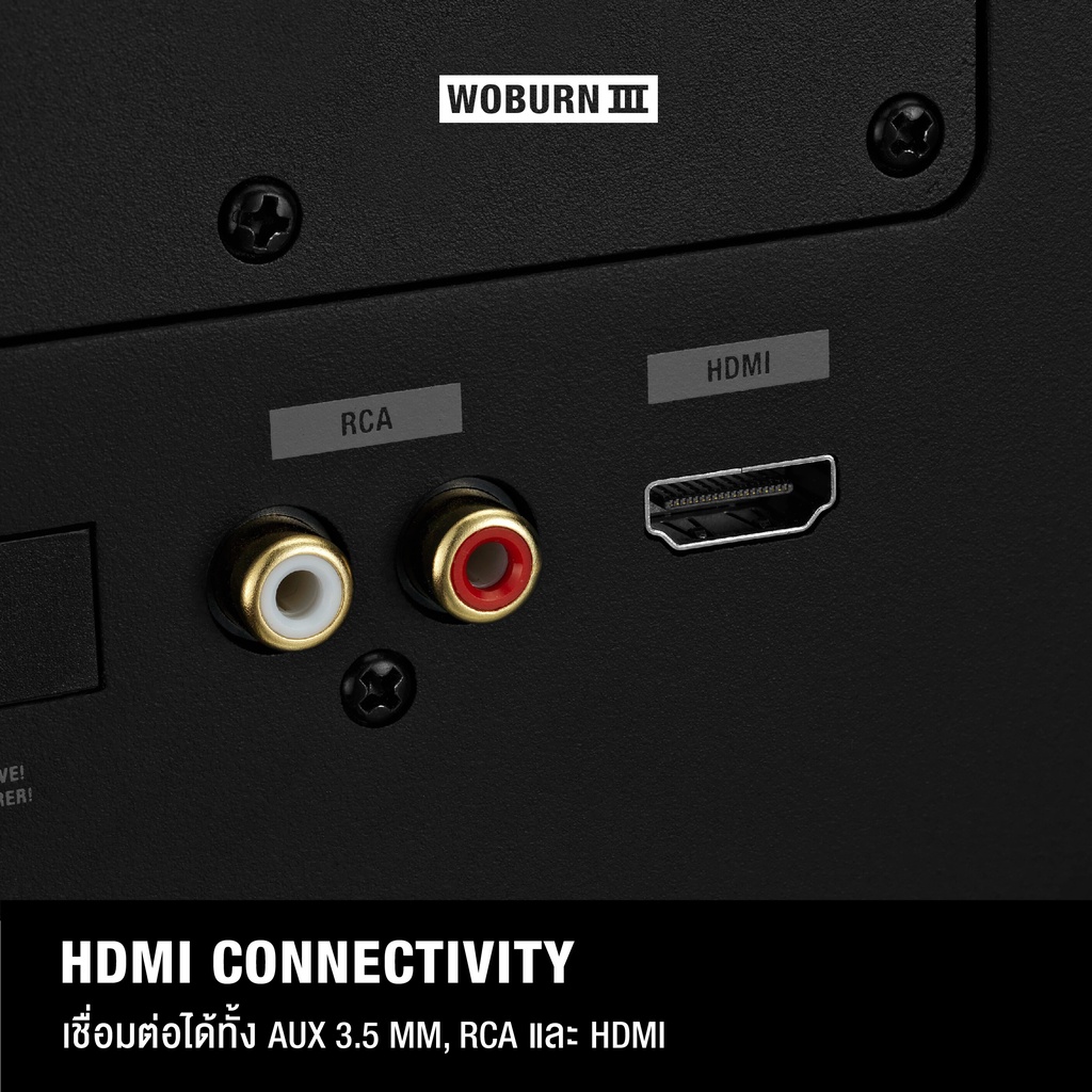 MARSHALL Woburn III Black -  รับประกัน 1 ปี + ส่งฟรี - ลำโพงบลูทูธ ลำโพง marshall ลําโพง bluetooth