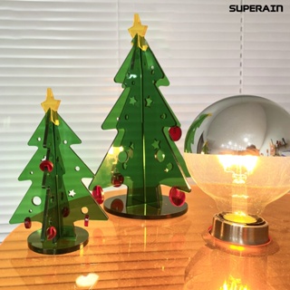 &lt;Christmas&gt; พร็อพต้นคริสต์มาส สีเขียว DIY สําหรับตกแต่งบ้าน 1 ชุด