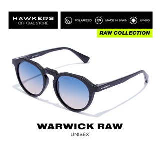 Hawkers Polarized แว่นตากันแดด ป้องกันรังสียูวี 400 สีดํา พีช Warwick Raw สําหรับผู้ชาย และผู้หญิง Hwra21Bitp