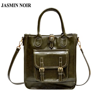 Jasmin NOIR กระเป๋าถือ กระเป๋าสะพายไหล่ สะพายข้าง หนัง PU มีตัวล็อค สําหรับผู้หญิง