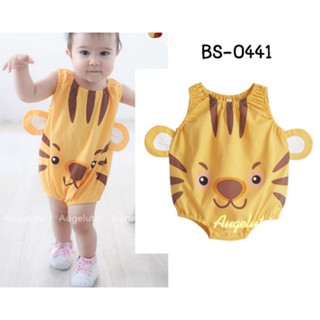 ชุดบอดี้สูทแฟนซีเด็ก แขนกุด ขาเว้า ลายเสือ Baby tiger costume S.70 BS0441