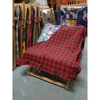 ผ้าคลุมเก้าอี้พักผ่อน100บาท **เฉพาะผ้าคลุม95*120ซม. รุ่นใหม่มีระบายรอบตัว สุ่มสี ไม่มีนวมไม่มีขาไม้
