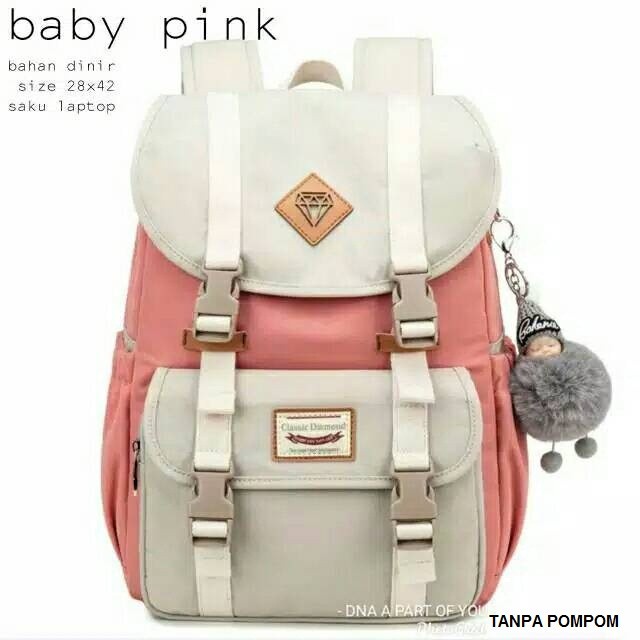 MERAH กระเป๋าสตรีจัดส่งฟรี Anello 2 Womens School and Work Backpack - Pink IMPORTED WOMENS SCHOOL BA