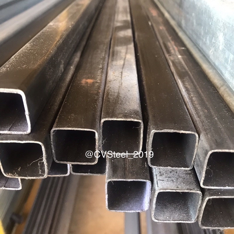 เหล็กกล่อง เหล็กดำ ขนาด 1”x1” นิ้วคูณนิ้ว หนา1.1มิล เหล็กเหลี่ยม