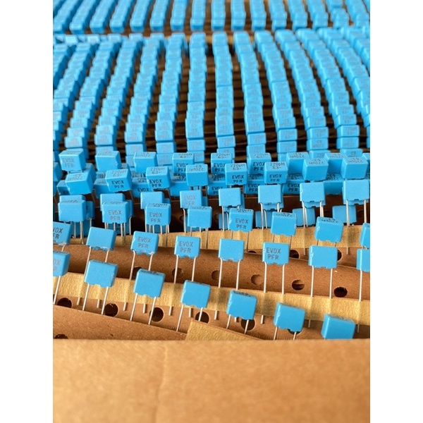 (แพ็ค10ตัว) C EVOX 220PF 63V C 220PF 63V Cโพลีขาห่าง5มิล ตัวสีฟ้า ของแท้ใหม่เกรดอย่างดี C221 C220PF6