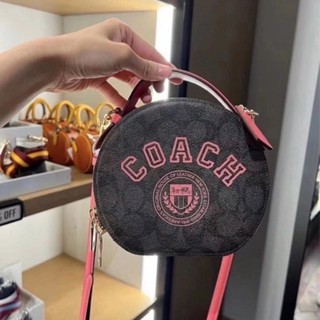 ✴️แท้ 💯% Coach Canteen Crossbody In Signature Canvas With Varsity Motif #CB870