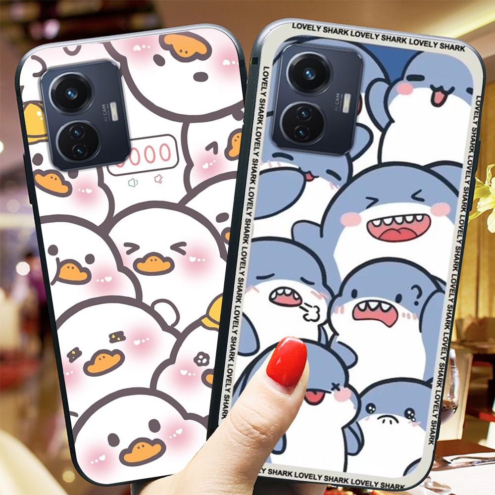 เคสโทรศัพท์สําหรับ vivo y55 2022 4g / vivo y55 2022 5g เต็มไปด้วยหมีตลก หมู ฉลาม