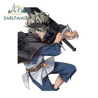 Earlfamily สติกเกอร์ ลายอนิเมะ Asta Black Clover ขนาด 13 ซม. X 9.8 ซม. สําหรับติดตกแต่งรถยนต์