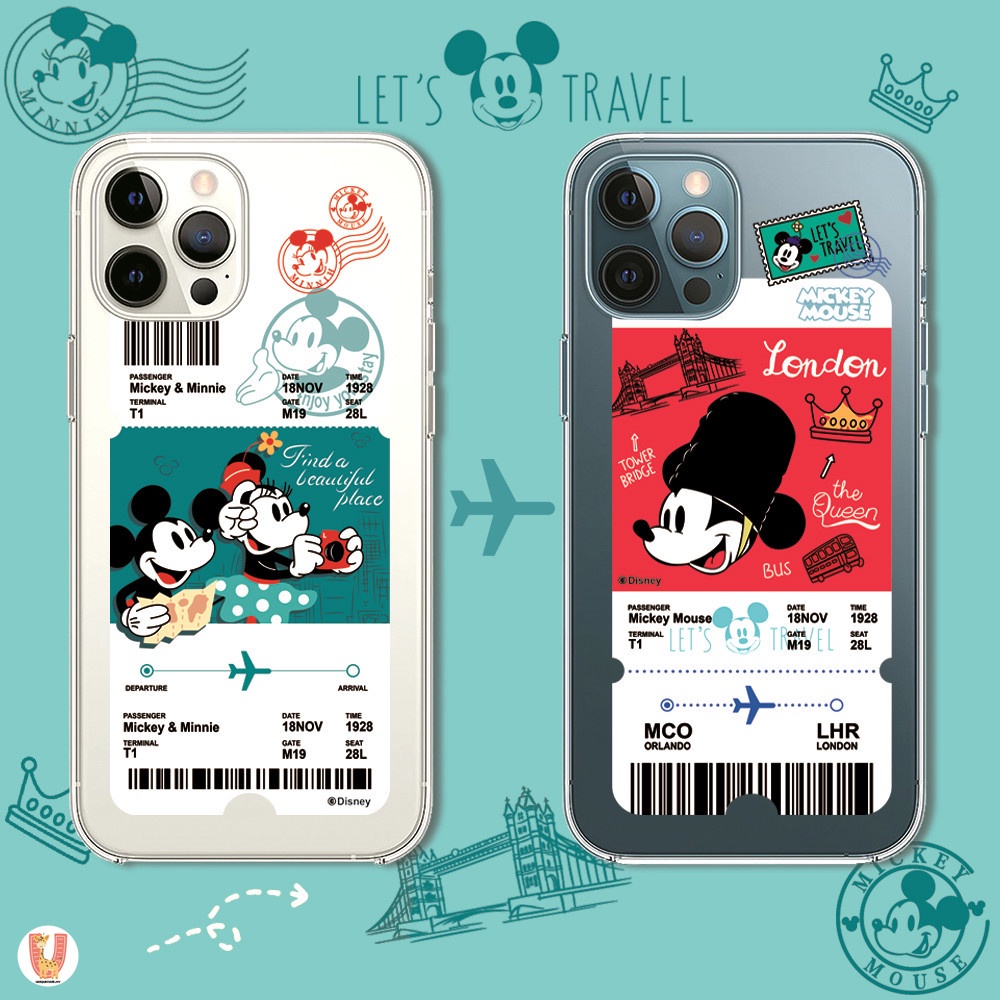 Cartoon Mickey Mouse Air tickets Label Case For Sony X Performance XZ4 XA1 Plus XA Ultra C6 Xperia 10 5 1 II III Soft Silicone Cover