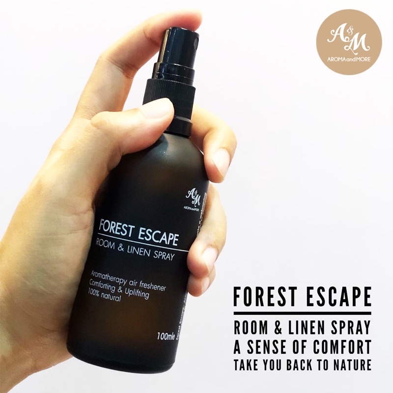 Forest Escape Room & Linen Spray: สเปรย์ปรับอากาศ ห้องหอมสดชื่น กลิ่นหอมป่าสน ฉีดหมอน ฉีดหน้ากาก ลดแบคทีเรีย 15/50/100ML