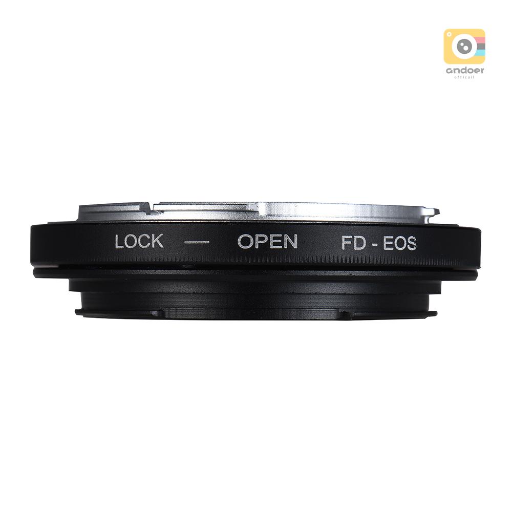 FD-EOS Lens Mount Adapter Camera Lens Adapter Ring with Optical Glass Focus Infinity FD Lens to EOS EF Mount Body for  450D 50D 5D 5D2 500D 550D 600D 650D 6D 70D 700D