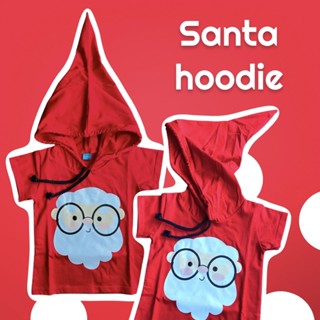 เสื้อคริสต์มาสเด็กลายซานต้า แขนสั้น Santa Hoodie (PB547)