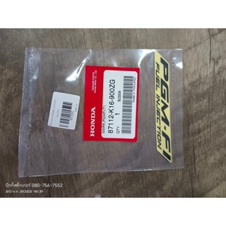 เครื่องหมาย PGM FI สีดำ แท้ 87112-K16-900ZG