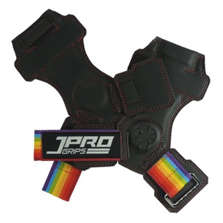 JPRO GRIPS ( แผ่นฝ่ามือ สีดำ ) แผ่นสายรัดข้อมือออกกำลังกายฟิตเนส ถุงมือฟิตเนส ถุงมือเล่นเวท ถุงมือยกน้ำหนัก สแตรปส์