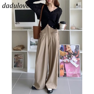 DaDulove💕 New Korean Version Niche Mopping Pants Womens High Waist Loose Straight Wide Leg Pants Suit Pants