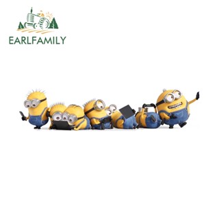 Earlfamily สติกเกอร์ไวนิล ลายการ์ตูนอนิเมะมินเนี่ยน Sky Broadband Minions ขนาด 13 ซม. x 3 ม. สําหรับติดตกแต่งหน้าต่างรถยนต์