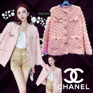 CHANEL TWEED BLAZER+เข็มกลัดCHANEL 2022SS งานอย่างสวยย ผ้าดีสุดๆ ใส่สวย ไฮโซ ใส่สบายมาก ไม่ร้อน งาน HIEND