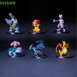 Instore โมเดลฟิกเกอร์ PVC โปเกม่อน Mewtwo Venusaur Charizard X ของเล่นสําหรับเด็ก