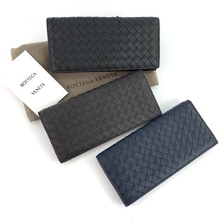 💥สอบถามstockก่อนกดสั่ง BV Bottega veneta long wallet flap กระเป๋าสตางค์ โบเตก้า ฝาพับ ใบยาว ของแท้ ดำ น้ำตาล น้ำเงิน