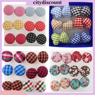 &lt;citydiscount&gt;  ต่างหูกระดุม เครื่องประดับ 6 คู่ Pin