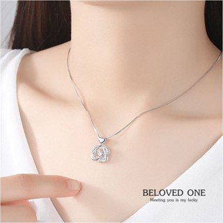 s925 Beloved one necklace สร้อยคอเงินแท้ หัวใจรัก ประดับ Cubic Zirconia (CZ) ใส่สบาย เป็นมิตรกับผิว