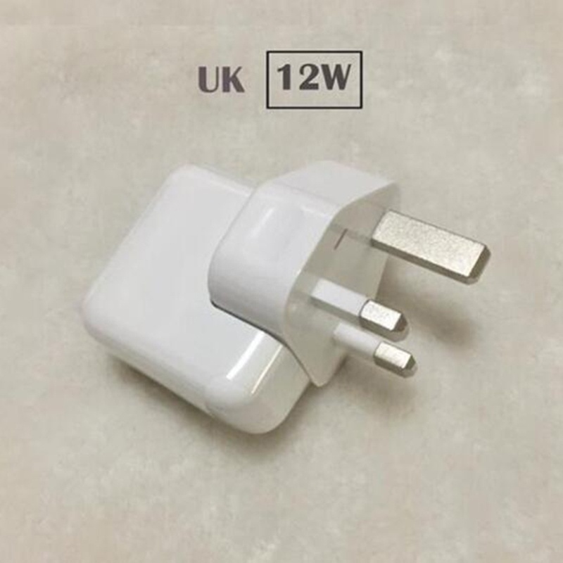 Us UK 12W USB Power Adapter & Wall Charger Replacement สําหรับ iPhone Apple iPad (สี: สีขาว)